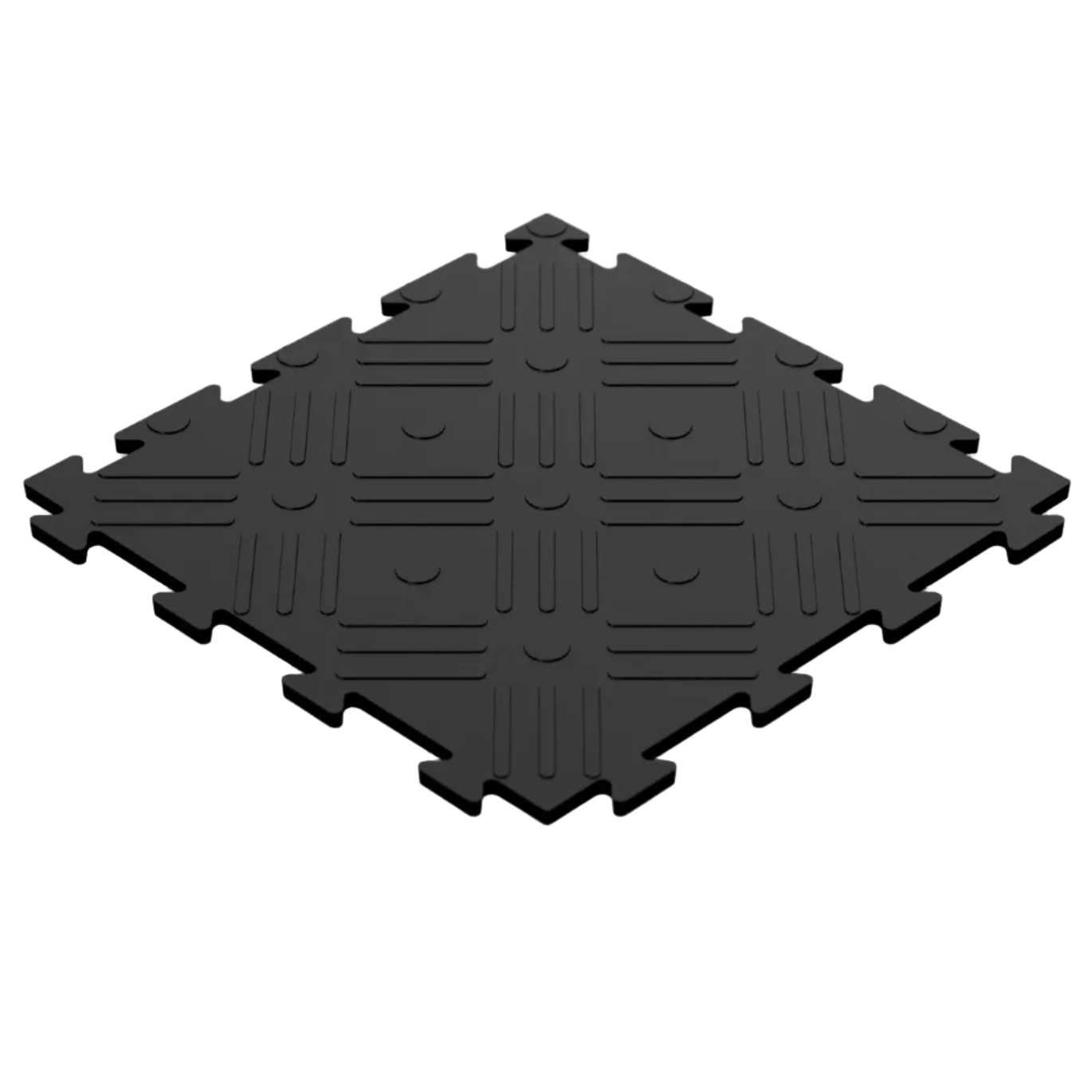Carreau de sol de garage fabriqué au Royaume-Uni en plastique recyclé - PP + PVC